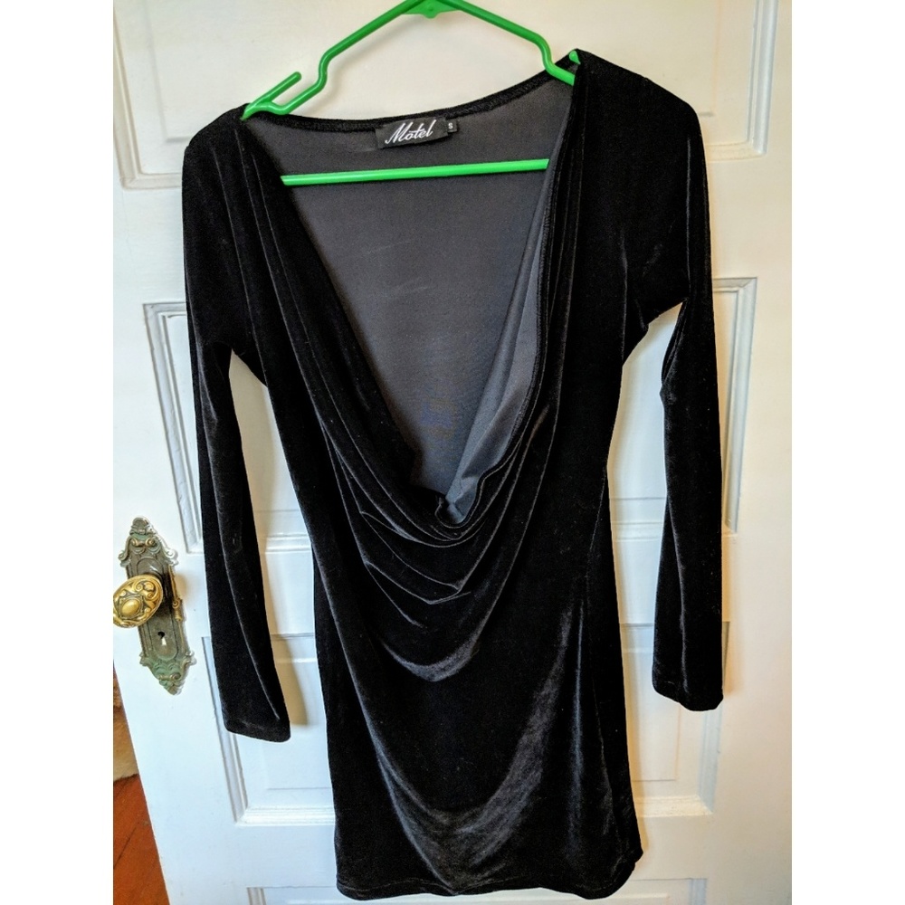 Black Velvet Dress by Motel